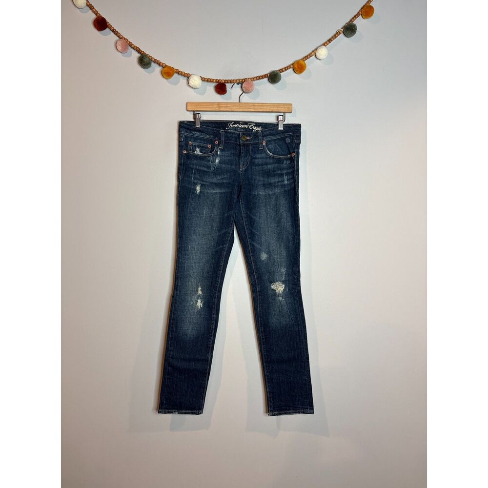 Y2K American Eagle Skinny 77 dark wash jeans